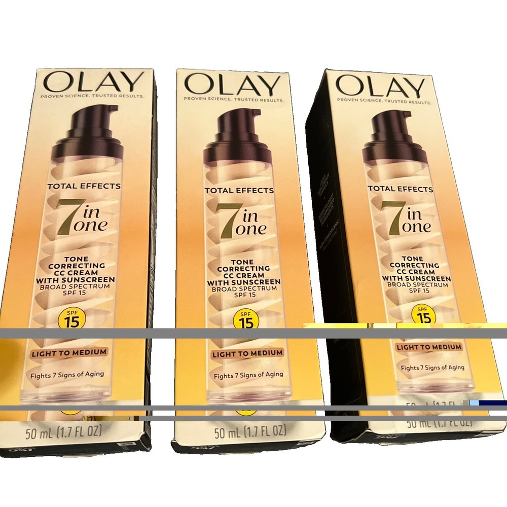 3 Olay Total Effects 7-In-1 Tone Correcting Moisturizer Cream Light2 Medium 6/27